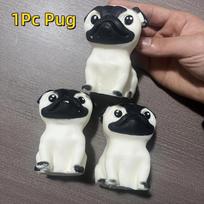 Squishy Puppy Animal Squeeze Toy Kids Soft Pinch Bulldog Pug Pop Fidget Toys Dog Desktop Office Decor Entertainment Games Gift black