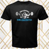 Treniruotė Būkite Ponas Olympia Sporto Salė Sporto Logotipas Juodi Unisex Marškinėliai XXXL juoda