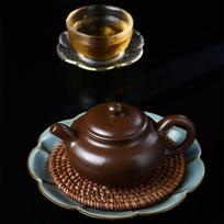 Yixing Purple Clay Gongfu Teapot - Handmade Teaware Gift Set Purple Clay Classic 180cc black