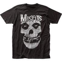 Misfits Nudėvėtas Kaukolės Unisex Marškinėliai Muzika Klasikinis Koncertas Roko Grupės Marškinėlis Juodas XXXL gray