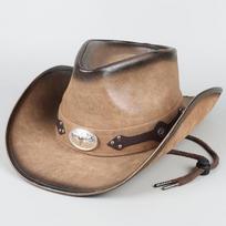 High Quality Western Cowboy Hat Men Women Fashion Jazz Cap  Cool Vintage Outdoor Faux Leather Cowgirl Hats Wind Rope Caps about 56-59cm black