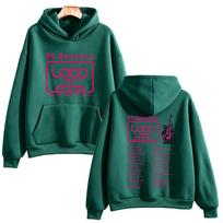 Ed Sheeran 2026 North America Tour Hoodies 2026 Loop Concert New Date Graphic Print Sweatshirt Unisex Long Sleeve Loose Pullover S tamsiai žalia spalva