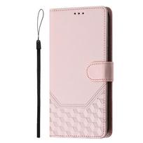 Applicable MOTO  edge 60 Fusion Honeycomb Embossed Phone Case for Motorola G86Card slot case MOTOG755G rožinė