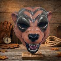 Hotline Miami Bear Mask Cosplay Breathable Comfortable Design for Adults And Kids Essential Accessory for Halloween Parties gray