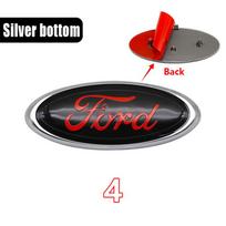 Ford 14.5cm Automobilio Priekinio Variklio Dangčio Emblema ABS Ženkliuko Dangtelis Ford Focus Ranger Mustang Kuga Mondeo Fiesta Explorer Transit Priedams gray