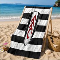 Fulham Football Crest Beach Towel Microfiber Beach Towel, Lightweight and Quick-Dry, for Summer Travel, Swimming Pool Fan Birthday Gift 70cmx140cm(27x55inch)