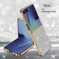 For Samsung Galaxy Z Flip 7 Case Fashion shimmering powder glitter Protective Back Cover Case For Samsung Z Flip 7 Phone Shell Galaxy Z Flip7 gray
