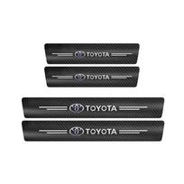 Anglies pluošto automobilio durų slenksčio apsaugos lipdukai Toyota Corolla Yaris Rav4 Camry Avensis Auris C-hr Prius Vios AYGO gray