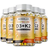 Mosslay Vitamin D3 K2 Capsules 120ct — 5000IU D3 with MK-7, Daily Wellness 120*5