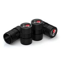 4Pcs Car Tire Valve Stem Caps for Toyota GR Sport Supra MDJU3 Corolla Hilux C-HR Yaris GT86 Auto Exterior Modification Accessories