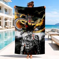 Dragon anime Artwork Beach Towel, Microfiber Beach Towel, Perfect For Pool, Beach, Travel, Home Decor Beach Party Fan gifts 70cmx140cm(27x55inch)