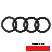 ABS 4 Ring logo Car Hood Front Bonnet Grill Rear Emblem Sticker For Audi Sline RS RS3 RS4 RS5 RS6 S1 S6 A1 A2 A3 A4 A4L P 8V 8L Front 315mm