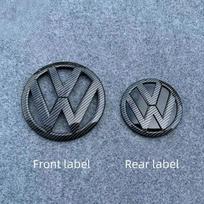 VW Volkswagen Jetta MK5 Golf Tinka Volkswagen T6 ryškiai juodas sidabrinis matinis 170mm priekinių radiatoriaus grotelių logotipas+130mm gal