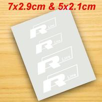 VW Valve Stems q11 Caps 4Pcs Car Brake Caliper Vinyl Stickers For Volkswagen VW Rline R Line Golf 3 5 7 Polo Passat GTI Bora Jetta Vehi