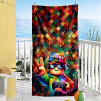 Roblox Beach Towel Soft Durable Quick-Dry Comfortable Lightweight 70cmx140cm(27x55inch)