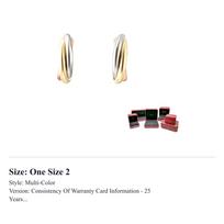 CARTIER Trinity 18K aukso auskarai Unisex Daugiaspalviai B8301540 One Size 2 beige