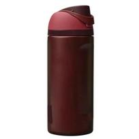 32 oz Insulated Water Bottle with Straw Dark Red Cherry 946 ml Stainless Steel Freesip Tumbler for Gym Sports Travel Outdoor Hydration dark red tamsiai raudona spalva