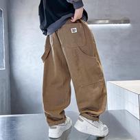 Berniukiškos laisvalaikio kelnės su kišenėmis Pavasaris Ruduo Vaikų kelnės 170cm white