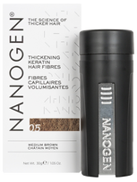 NANOGEN Keratin Medium Brown, apimties plaukams suteikianti plaukų pudra, 15 g
