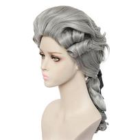 HAIRJOY Sintetiniai plaukai Kunigaikštienė teisėja Cosplay perukai Ilgi karščiui atsparūs pluošto garbanoti Anime vyrams ir moterims as the picture-20inches gray