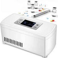 Nešiojamas insulino aušintuvas, vaistų šaldymo dėžutė 2-8℃, vaistų aušintuvas, šaldytuvo konteineris kelionėms, lauke Two batteries white