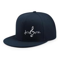 Muzikos Širdies Ritmas Treble Klavišas Beisbolo Kepuraitė Poliesterio Snapback Hip Hop Gatvės Šokis Plokščia Viršūne Kepurė One Size black