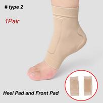 Ankle Support Socks With Gel Pads For Figure Skating Hockey Rollerski Hiking Riding Boot Comfort Protection beige