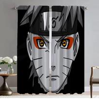 Blackout Curtains Narutos Living Room Camera Shades Halloween Decoration Partition Window Curtain Set Of 2 Modern Made Polyester Washable Sitting W100*H130(CM)-Hooks&2PCS red