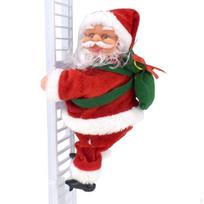 Electric Santa Claus Climbing Ladder, Funny Music Decorative Climbs up and white