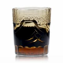 Japanese Edo Kiriko Fuji Mountain Hand Cut To Clear  Whiskey Glass Blue Green Black Red 9oz With Gift Box Free Shipping 201-300ml juoda