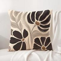 Klasikinės Modernios Gėlės Pagalvės Užvalkalas Vasaros Vėsuma Lino Audinys Dvipusis Spausdinimas Pagalvės Užvalkalas Sofos Namų Dekoras Dovana 30x30cm 12x12in beige