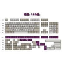 Retro Purple Police Theme keycaps Cherry PBT Five-sided Sublimation Keycaps 176KEYS Full Set 2.25U/7U 'L' Shape Enter Key gray