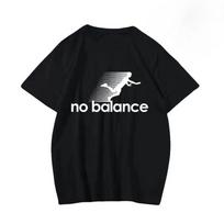 No Balance Print T-Shirt Cotton Men's and Women's Same Sports Y2K Harajuku T-Shirt Shirts for W S gray