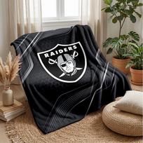 Las Vegas Raiders Flannel Fleece Blanket Cozy Warm Throw Blanket For Couch Bed Travel All Season Use 100x150cm