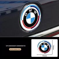 74mm 82mm Variklio dangčio Priekinės Galinės Bagažinės Emblema Logotipas Ženklelis Lipdukas 50-mečio Edition BMW E46 E39 E38 E90 E60 E90 E64 gray