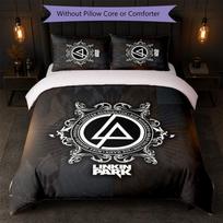 Linkin Park Print 3Pcs Bedding Set Duvet Cover With Two Pillowcases Soft Bed Linen For Household Bedroom 140cm*210cm
