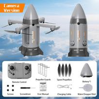 Naujas CZ31 Nuotolinio Valdymo Lėktuvas HD 4K Dviguba Kamera su Wifi APP Versija Aviacijos Raketos Purškimo Efekto Žaislai Berniukams ir Suaugusiems Dovanos Bešepetėlis Variklis with camera 1 battery pilka