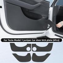 For Tesla Model Y Juniper 2025 2026 Car Door Anti-Kick Pads Leather Side Door Panel Protector Anti-scratch Accessories