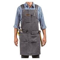 Atsparus vandeniui elektriko darbo prijuostė su kišenėmis, laikymo maišelis, juosmens prijuostė, stalioriaus darbo drabužiai, virtuvė Only Apron pilka