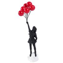 Creative Balloon Girl Sculpture Resin Balloon Girl Statue Home Desk Decorations Ornament