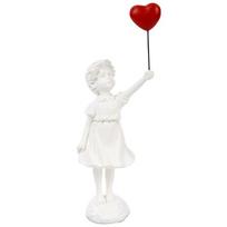 Creative Balloon Girl Sculpture Resin Balloon Girl Statue Home Desk Decorations Ornament