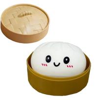 Glitter Dumpling Squishies Toy Bun Baozi Dumpling  Box Colorful Food Squishy Sensory Fidget Toy Anti Stress Squeeze Ball