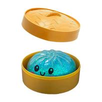 Glitter Dumpling Squishies Toy Bun Baozi Dumpling  Box Colorful Food Squishy Sensory Fidget Toy Anti Stress Squeeze Ball