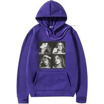 Tate McRae fashion cool hoodie men women vintage y2k funny Long sleeve Sweatshirt with print Graphics oversized  hoodie  unisex L violetinė
