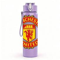 1PC Manchester United Red 750ml sports water bottle leakproof straw lid outdoor office home violetinė
