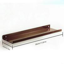 Spalvota akrilo sieninė laikymo lentyna Modernus vonios kambarys Svetainės lentynos Nemokamos štampavimo sienos lentynos namų aksesuarai 30cm x 12cm brown