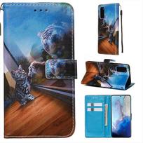 A51 dėklas, skirtas Samsung Galaxy A71 A41 A11 A01 A21 A71 A10s A20s A80/A90 M40/A60/S10E/M10/A10/A20E/A10E/A40/A50 Apverčiamas piniginės dažytas odinis dangtelis Samsung  Note 10 Lite black