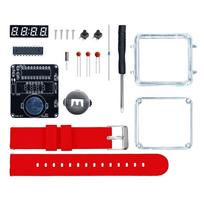 LED Digital Tube Display Electronic Watch Assembly Kit Craft Wrist Clock With Silicone Metal Plastic Parts juoda