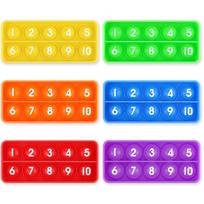 6pcs Rabbit Ten-frame Digital Table Math Toy Learning Education Board Game Teaching Aids for Kids Kindergarten Study Toys blue