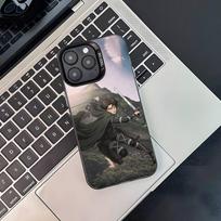 Levi Ackerman Attack on Titan Phone Case For iPhone 17,16,15,14,13,12,11,Pro,XS,Max,Plus,Mini,SE4,E Black Matte Shockproof Cover iPhone17Pro gray